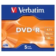 DVD Verbatim - DVD-R - 4,7 GB - 16x - Jewel Case - 43519 (Conf. 5)