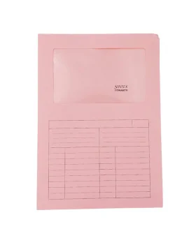 Cartellina in Cartoncino a L Sintex Blasetti - 22x31 cm - 115 g - con Finestra - 574 (Rosa Conf. 50)