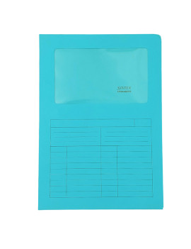 Cartellina in Cartoncino a L Sintex Blasetti - 22x31 cm - 115 g - con Finestra - 580 (Acqua Marina Conf. 50)