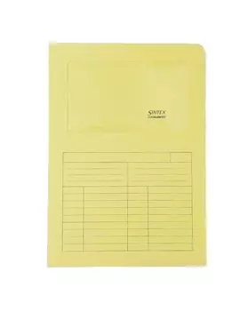 Cartellina in Cartoncino a L Sintex Blasetti - 22x31 cm - 115 g - con Finestra - 570 (Giallo Conf. 50)