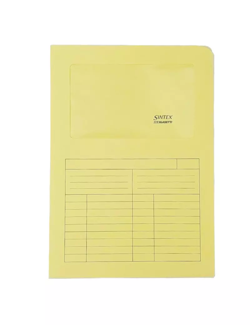 Cartellina in Cartoncino a L Sintex Blasetti - 22x31 cm - 115 g - con Finestra - 570 (Giallo Conf. 50) Cartellina in Cartoncino a L Sintex Blasetti - 22x31 cm - 115 g - con Finestra - 570 (Giallo Conf. 50)