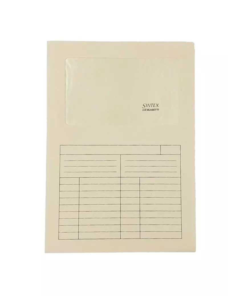 Cartellina in Cartoncino a L Sintex Blasetti - 22x31 cm - 115 g - con Finestra - 582 (Avorio Conf. 50) Cartellina in Cartoncino a L Sintex Blasetti - 22x31 cm - 115 g - con Finestra - 582 (Avorio Conf. 50)