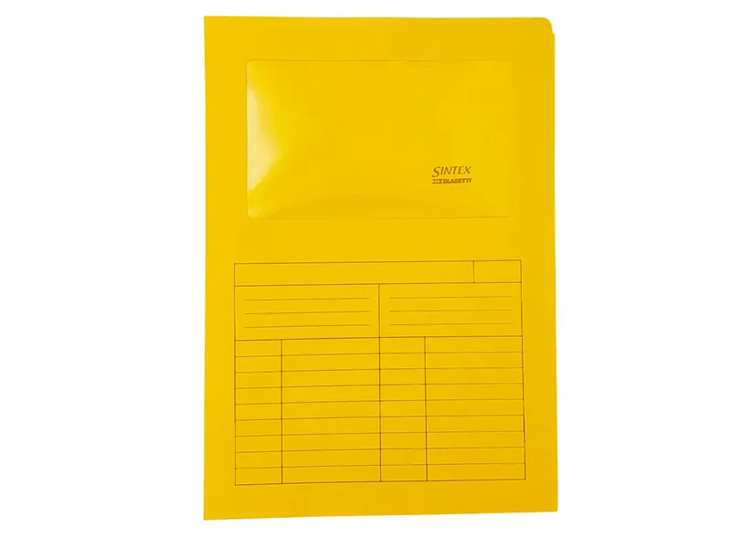 Cartellina in Cartoncino a L Sintex Blasetti - 22x31 cm - 115 g - con Finestra - 571 (Arancione Conf. 50)