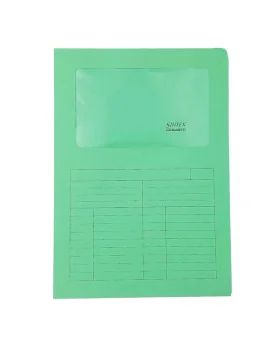 Cartellina in Cartoncino a L Sintex Blasetti - 22x31 cm - 115 g - con Finestra - 573 (Verde Conf. 50)