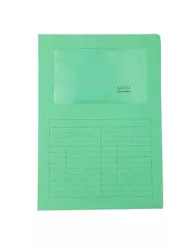 Cartellina in Cartoncino a L Sintex Blasetti - 22x31 cm - 115 g - con Finestra - 573 (Verde Conf. 50)