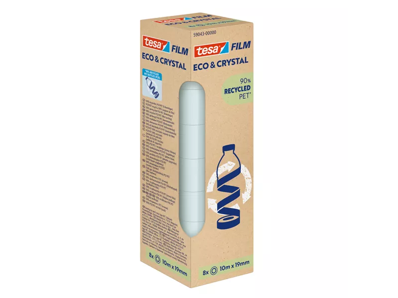 Nastro Adesivo Eco & Crystal Tesa - 19 mm x 10 m - 59043-00000-00 (Trasparente Conf. 8) Nastro Adesivo Eco & Crystal Tesa - 19 mm x 10 m - 59043-00000-00 (Trasparente Conf. 8)
