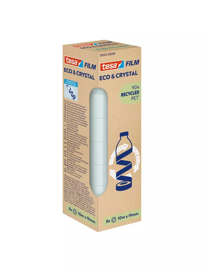 Nastro Adesivo Eco & Crystal Tesa - 19 mm x 10 m - 59043-00000-00 (Trasparente Conf. 8) Nastro Adesivo Eco & Crystal Tesa - 19 mm x 10 m - 59043-00000-00 (Trasparente Conf. 8)