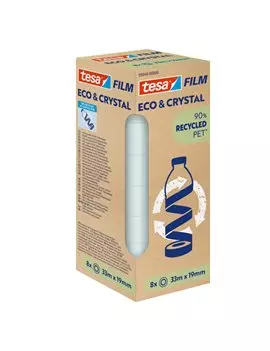 Nastro Adesivo Eco & Crystal Tesa - 19 mm x 33 m - 59044-00000-00 (Trasparente Conf. 8)