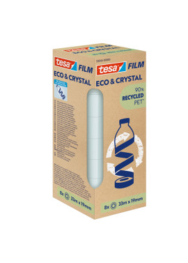 Nastro Adesivo Eco & Crystal Tesa - 19 mm x 33 m - 59044-00000-00 (Trasparente Conf. 8)