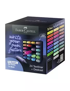 Evidenziatore Textliner 46 Faber Castell - 1-2-5 mm - 254602 (Assortiti Conf. 24)
