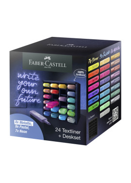 Evidenziatore Textliner 46 Faber Castell - 1-2-5 mm - 254602 (Assortiti Conf. 24)