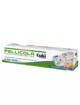 Pellicola Trasparente Cuki Professional - 30 cm x 300 m - con Dispenser - 3530131 (Trasparente)