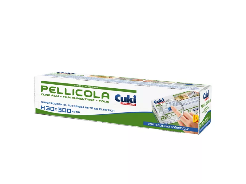 Pellicola Trasparente Cuki Professional - 30 cm x 300 m - con Dispenser - 3530131 (Trasparente) Pellicola Trasparente Cuki Professional - 30 cm x 300 m - con Dispenser - 3530131 (Trasparente)