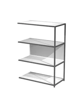 Modulo Aggiuntivo per Libreria Modular Artexport - 4 Ripiani - 90x44x122 cm - DOE122S-AF-3 (Antracite e Bianco)