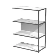 Modulo Aggiuntivo per Libreria Modular Artexport - 4 Ripiani - 90x44x122 cm - DOE122S-AF-3 (Antracite e Bianco)