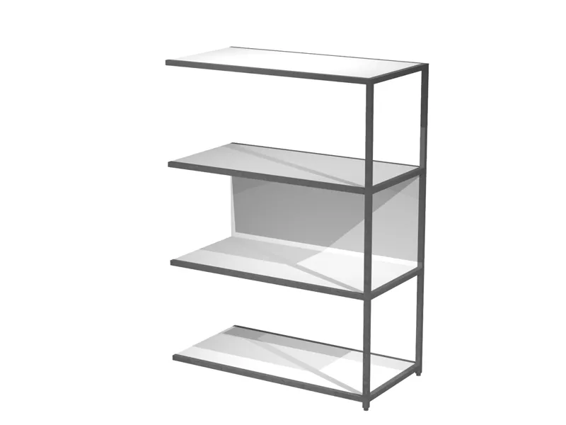 Modulo Aggiuntivo per Libreria Modular Artexport - 4 Ripiani - 90x44x122 cm - DOE122S-AF-3 (Antracite e Bianco)
