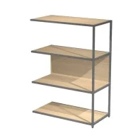 Modulo Aggiuntivo per Libreria Modular Artexport - 4 Ripiani - 90x44x122 cm - DOE122S-AF-C (Antracite e Rovere)