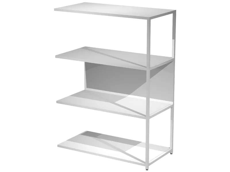 Modulo Aggiuntivo per Libreria Modular Artexport - 4 Ripiani - 90x44x122 cm - DOE122S-AN-3 (Bianco)