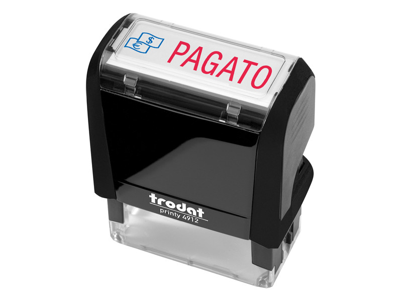 Timbro Autoinchiostrante Printy 4912 Trodat - 47x18 mm - 194267 (Pagato) Timbro Autoinchiostrante Printy 4912 Trodat - 47x18 mm - 194267 (Pagato)