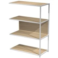 Modulo Aggiuntivo per Libreria Modular Artexport - 4 Ripiani - 90x44x122 cm - DOE122S-AN-C (Bianco e Rovere)