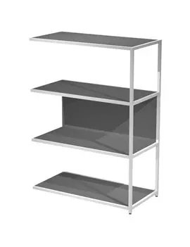 Modulo Aggiuntivo per Libreria Modular Artexport - 4 Ripiani - 90x44x122 cm - DOE122S-AN-T (Bianco e Antracite)