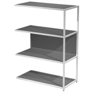 Modulo Aggiuntivo per Libreria Modular Artexport - 4 Ripiani - 90x44x122 cm - DOE122S-AN-T (Bianco e Antracite)