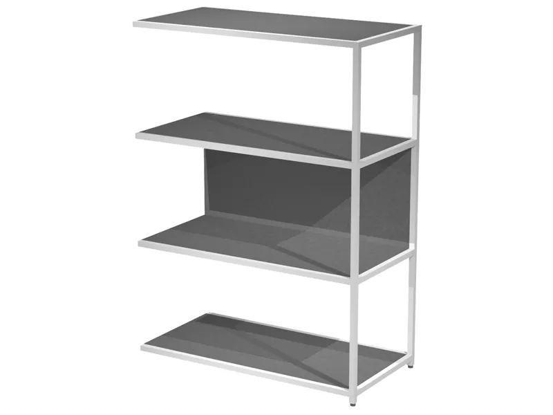 Modulo Aggiuntivo per Libreria Modular Artexport - 4 Ripiani - 90x44x122 cm - DOE122S-AN-T (Bianco e Antracite)