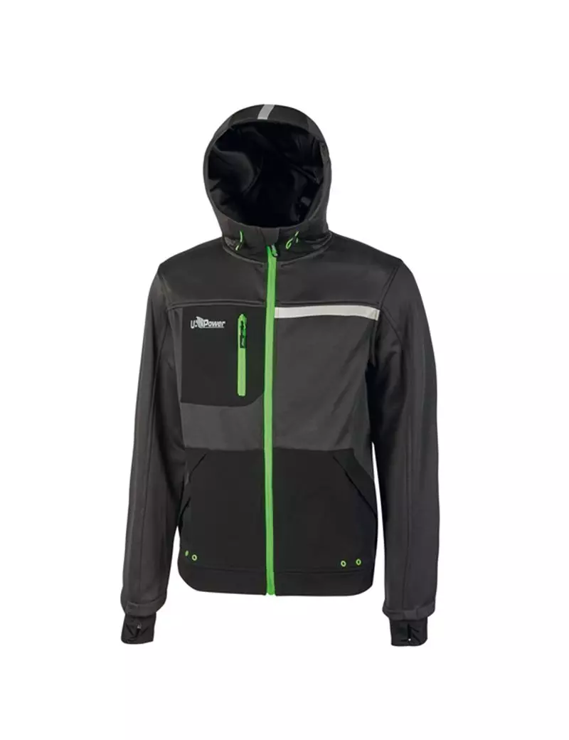 Felpa da Lavoro Galaxy U-Power - Taglia M - FU275RL-M (Nero e Verde) Felpa da Lavoro Galaxy U-Power - Taglia M - FU275RL-M (Nero e Verde)