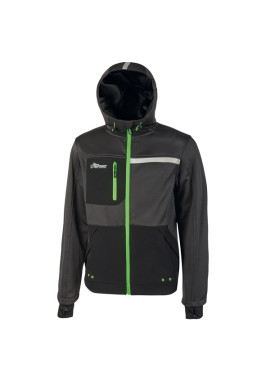 Felpa da Lavoro Galaxy U-Power - Taglia XL - FU275RL-XL (Nero e Verde)