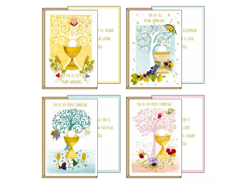 Biglietto Auguri Kartos - Prima Comunione - 11,7x17 cm - 17357001 (Assortiti Conf. 12) Biglietto Auguri Kartos - Prima Comunione - 11,7x17 cm - 17357001 (Assortiti Conf. 12)