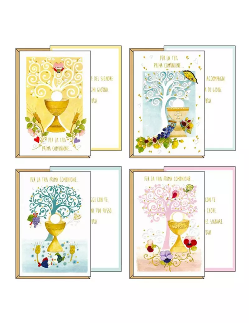 Biglietto Auguri Kartos - Prima Comunione - 11,7x17 cm - 17357001 (Assortiti Conf. 12) Biglietto Auguri Kartos - Prima Comunione - 11,7x17 cm - 17357001 (Assortiti Conf. 12)