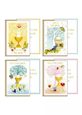 Biglietto Auguri Kartos - Prima Comunione - 11,7x17 cm - 17357001 (Assortiti Conf. 12)