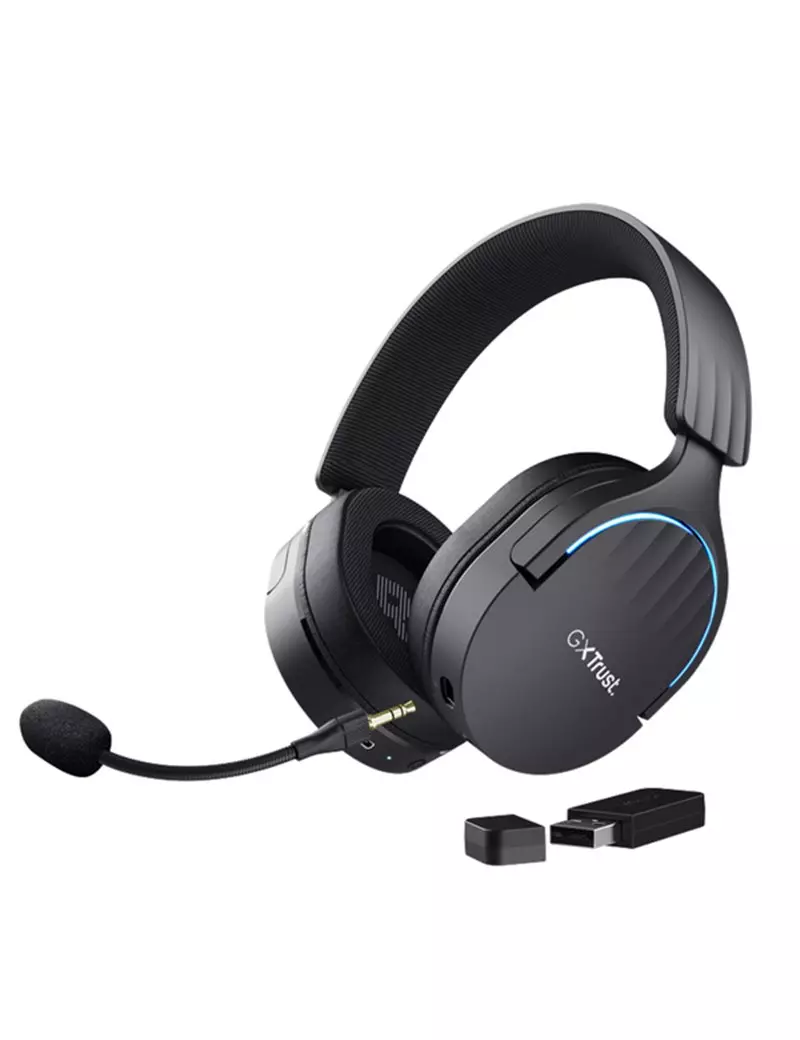 Cuffie Gaming con Microfono GXT 491 FAYZO Trust - Wireless - 24901 (Nero) Cuffie Gaming con Microfono GXT 491 FAYZO Trust - Wireless - 24901 (Nero)