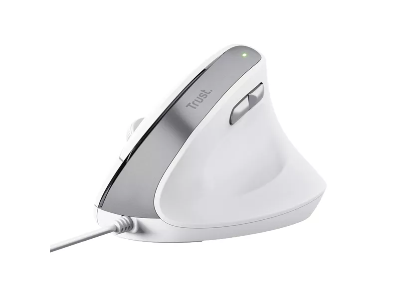Mouse Ergonomico Verticale Bayo II Trust - USB-C - 25397 (Bianco)