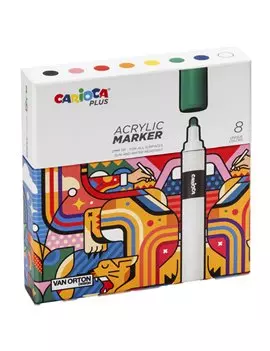 Marcatori Acrilici Carioca - 2 mm - 45209 (Assortiti Conf. 8)