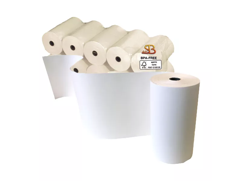 Rotolo Termico per Calcolatrici Sabacart - 80 mm x 80 m - 3124080080CX (Conf. 10) Rotolo Termico per Calcolatrici Sabacart - 80 mm x 80 m - 3124080080CX (Conf. 10)