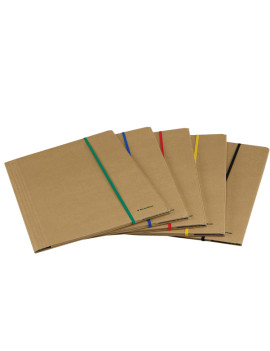 Cartella 3 Lembi con Elastico Piatto Starline - Dorso 4 - 25x35 cm - 1405 (Avana)