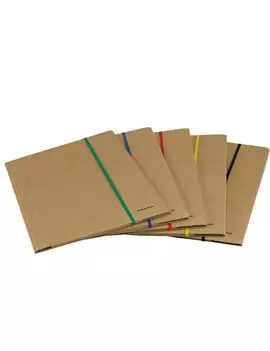 Cartella 3 Lembi con Elastico Piatto Starline - Dorso 4 - 25x35 cm - 1405 (Avana)