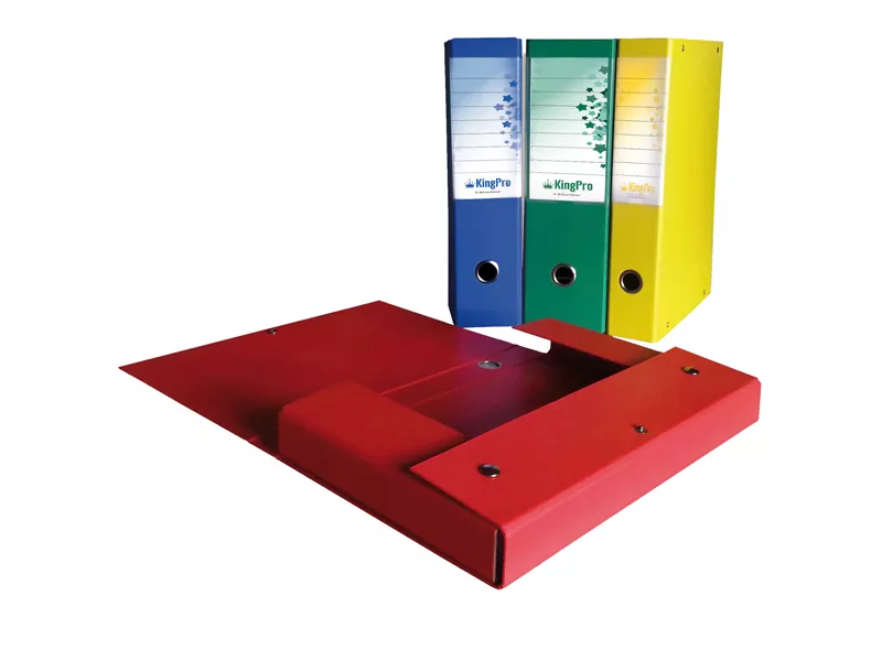 Scatola Portaprogetti KingPro Starline - Dorso 8 - 25x35 cm - con Porta Etichette (Rosso)