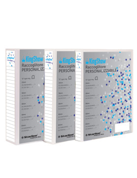 Raccoglitore Personalizzabile KingShow Starline - A4 - 4 Anelli a D 30 mm (Bianco)