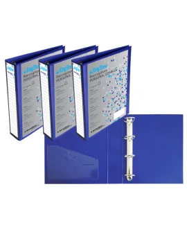 Raccoglitore Personalizzabile KingShow Starline - A4 - 4 Anelli a D 25 mm (Blu)