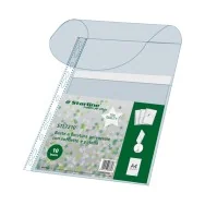 Busta a Perforazione Universale con Soffietto e Patella Starline - 21x30 cm - Liscia Alto Spessore (Trasparente Conf. 10)