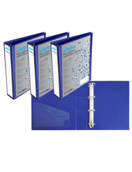 Raccoglitore Personalizzabile KingShow Starline - A4 - 4 Anelli a D 40 mm - 1410212 BLEU (Blu)