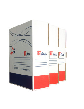 Scatola Archivio ST-Box Starline - Dorso 9 - 25x35 cm - 8109.1603 (Bianco e Blu Conf. 25)
