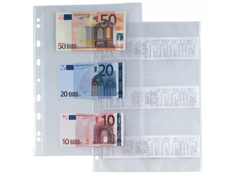 Busta a Perforazione Universale Atla 6 S Sei Rota - Per Scontrini e Banconote - 662217 (Trasparente Conf. 10)