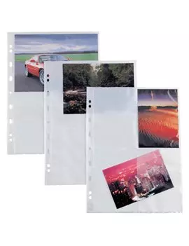 Busta a Perforazione Universale Atla F Sei Rota - 10x15 cm - Liscia Alto Spessore - 8 Spazi - 662501 (Bianco Conf. 10)