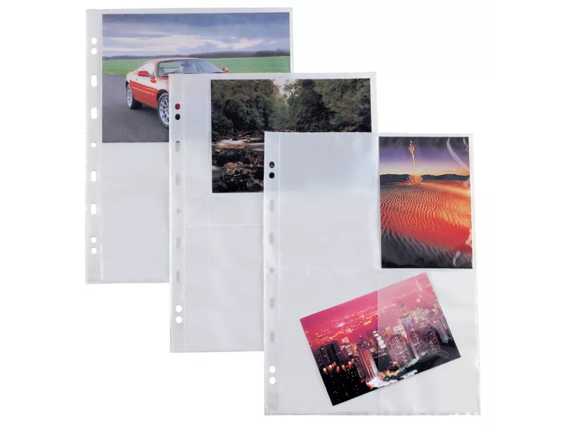 Busta a Perforazione Universale Atla F Sei Rota - 10x15 cm - Liscia Alto Spessore - 8 Spazi - 662501 (Bianco Conf. 10)