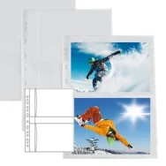 Busta a Perforazione Universale Atla F Sei Rota - 13x18 cm - Liscia Alto Spessore - 4 Spazi - 662502 (Trasparente Conf. 10)