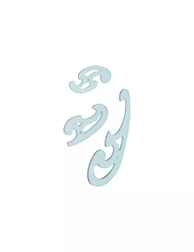 Set Curvilinee Arda - 29012 (Grigio Trasparente Conf. 3) Set Curvilinee Arda - 29012 (Grigio Trasparente Conf. 3)