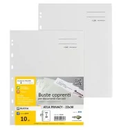 Busta a Perforazione Universale Atla Privacy Sei Rota - 22x30 cm - Documenti Riservati - 662230 (Bianco Opaco Conf. 10)